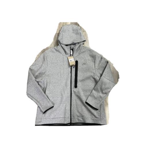 Nike Tech Fleece Full Zip Hoodie Grey - DR9150-032 - Men s Xxl 2xL Black