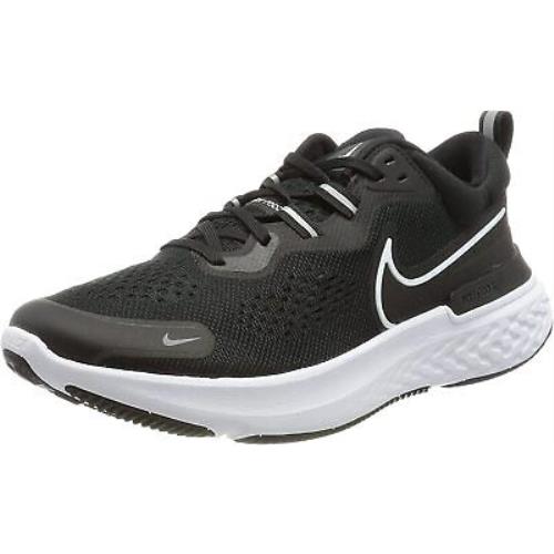 Nike Men`s React Miler 2 Running Shoes Black/white/grey 9 D Medium US