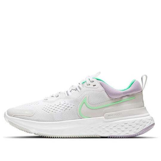 Nike Women`s React Miler 2 Running Shoes Platinum Tint/green 5 B Medium US