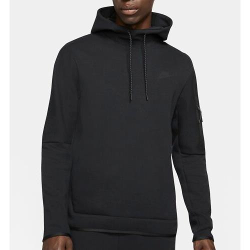 Nike Sportswear Tech Fleece Pullover Hoodie Black Mens 2XL DD5174-010
