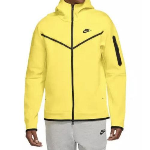 Nike Sportswear Tech Fleece Hooded Jacket Yellow CU4489-765 Mens Size 3XLT
