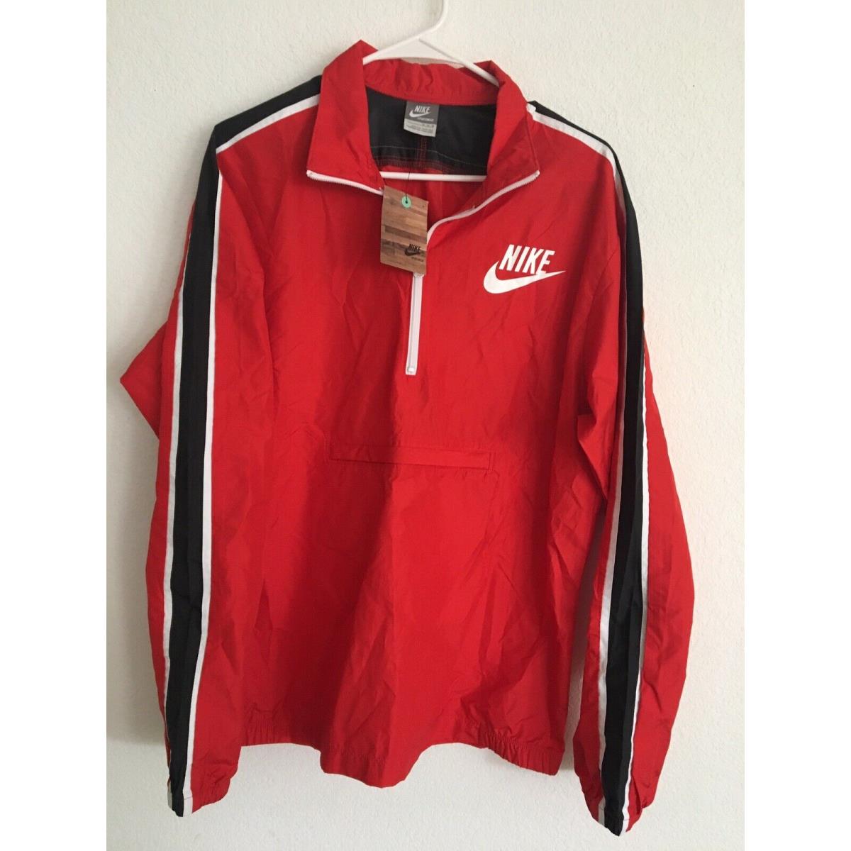 Nike Sportswear Windbreaker 2008 Deadstock Red Men`s SZ M 1/2 Zip Pullover