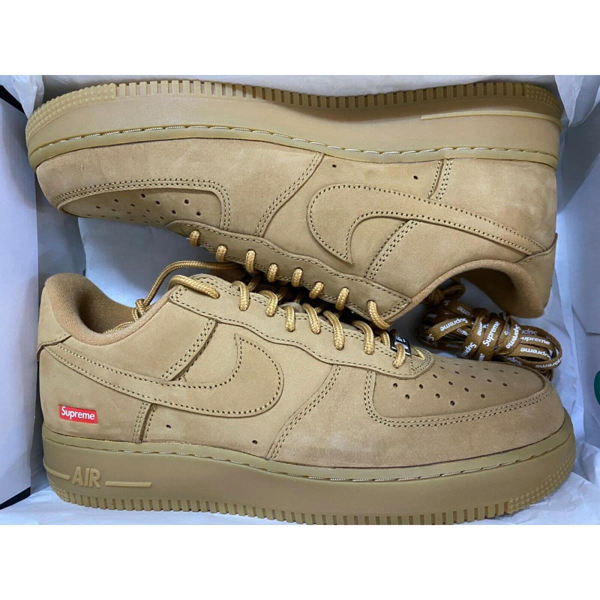 Supreme x Nike Air Force 1 Low SP Flax DN1555-200 Men Size US 10