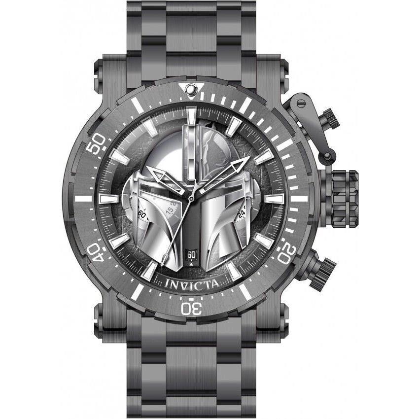 Invicta Limited Star Wars Mandalorian Chronograph Gunmetal Steel 52MM