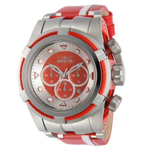 Invicta Bolt Zeus Men`s 53mm Red Racer Large Chronograph Watch 43786 Rare - Dial: Red, Band: Red, Bezel: Red