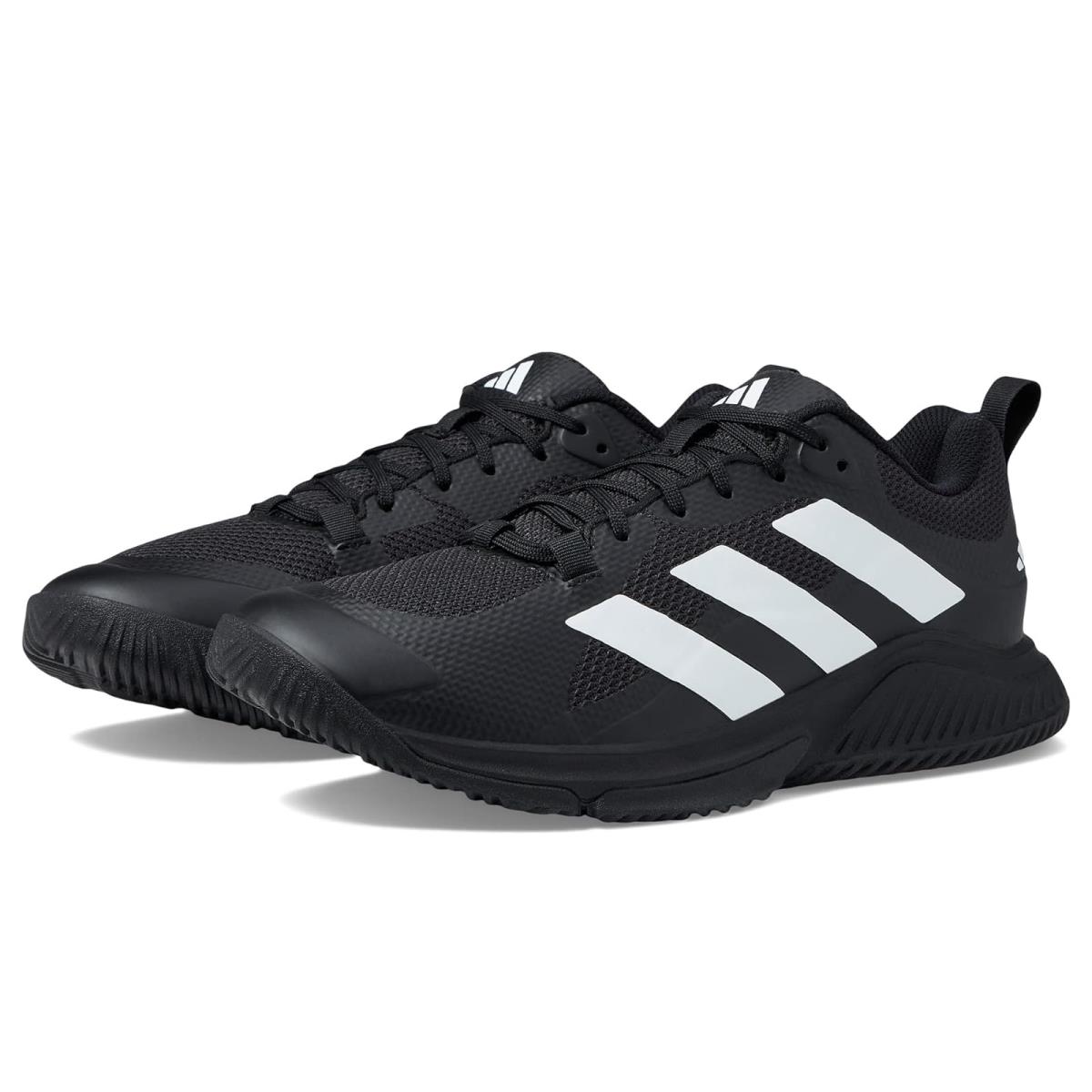 Woman`s Sneakers Athletic Shoes Adidas Court Team Bounce 2.0 Black/Black/Grey