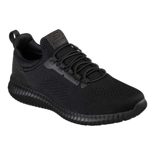 Skechers Work Men`s Relaxed Fit Cessnock Slip Resistant Athletic Work Shoes - Wi Black