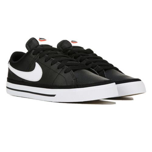 Men Nike Court Legacy Synthetic Leather Sneaker Shoes Black/white/gum CU4150-002