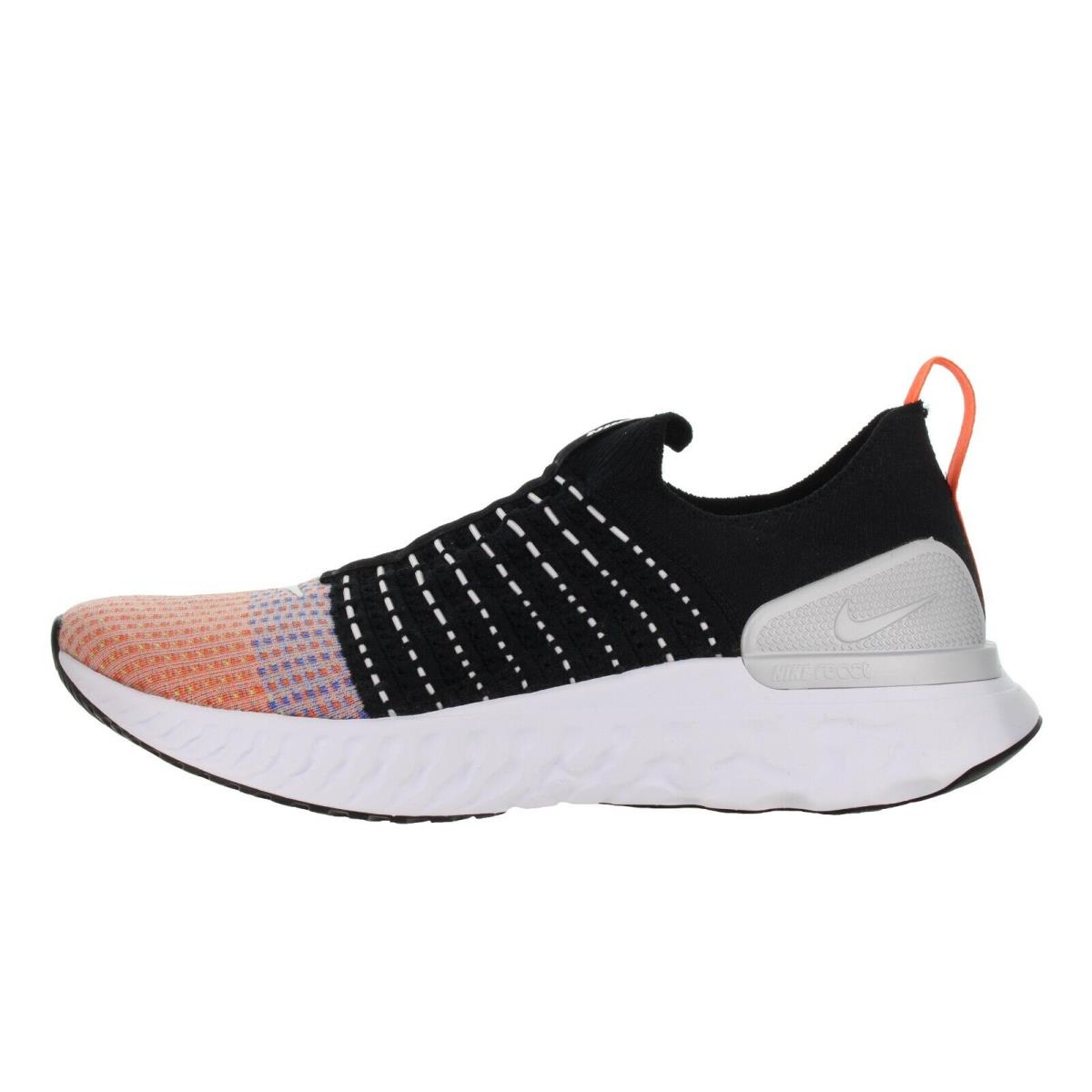 Nike Men`s React Phantom Run Flyknit 2 Black/team Orange Running Shoes