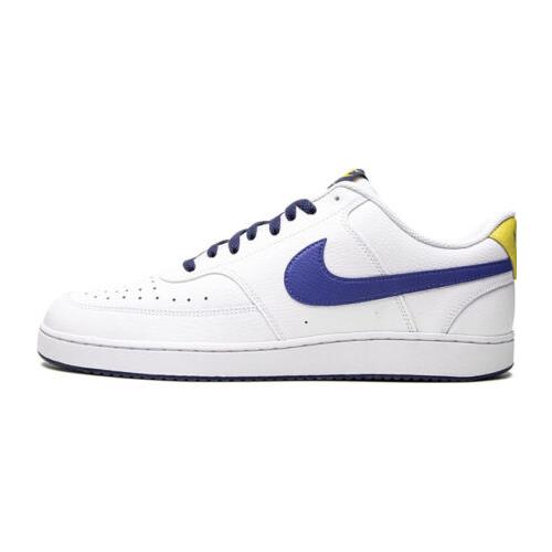 Men Nike Court Vision Low Athletic Sneakers Shoes White Hyper Royal DM1187-102 - White Hyper Royal