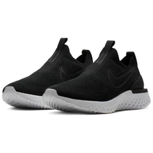 Nike Epic Phantom React Flyknit BV0417-001 Men`s Black/white Running Shoes DG252