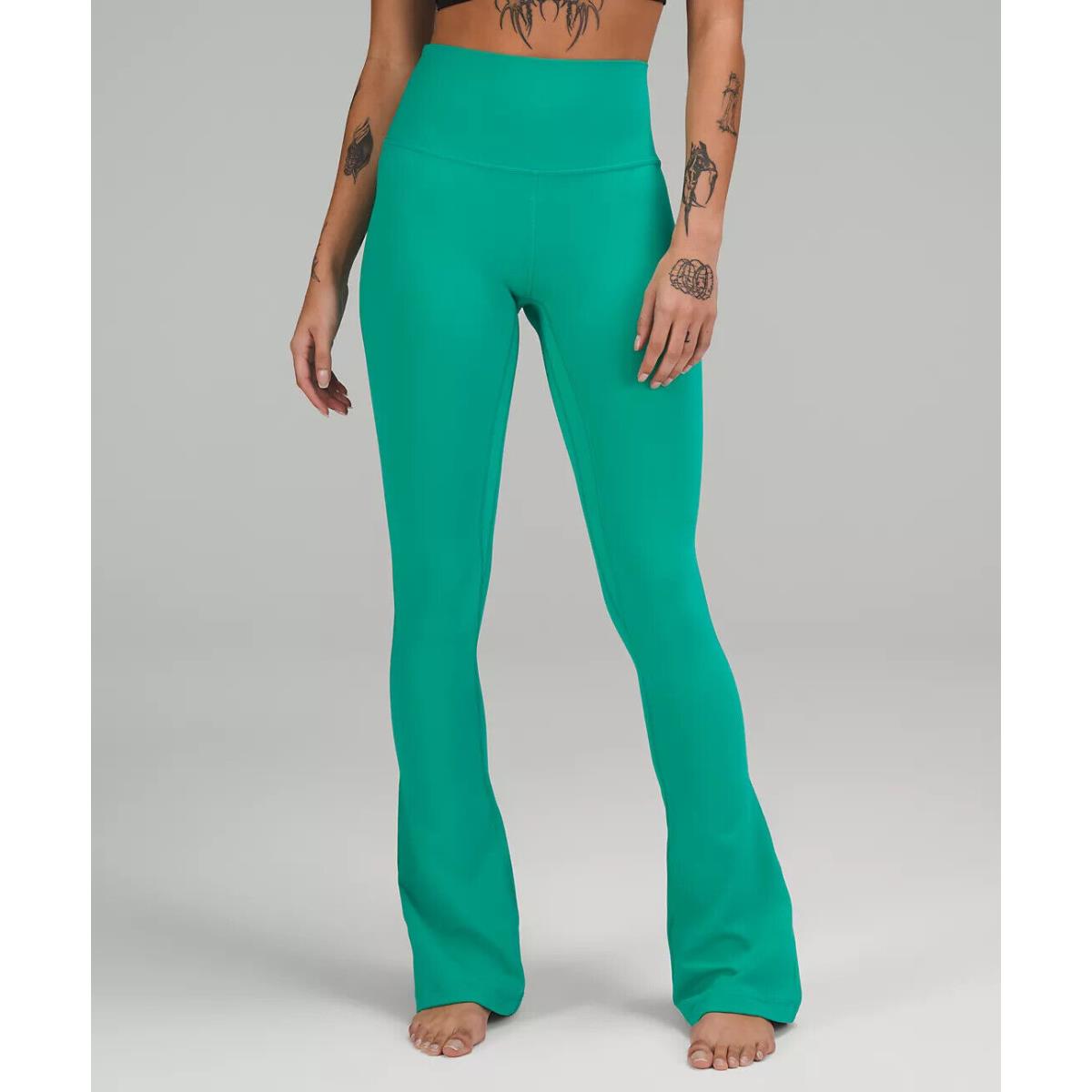 Lululemon Align High Rise Mini Flare Pant 32 Retail Maldives Green