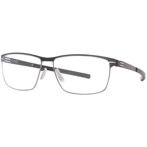 IC Berlin Sven H. Titanium Eyeglasses Frame Men`s Black Full Rim 57-15-145