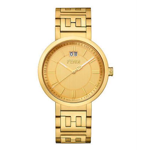 Fendi Mens Yellow Gold 39 mm Forever Fendi Bracelet Watch F105061101