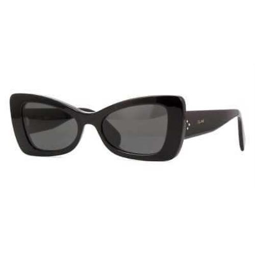 Celine CL 40236I 01A Sunglasses Shiny Black Frame Grey Lenses 54mm
