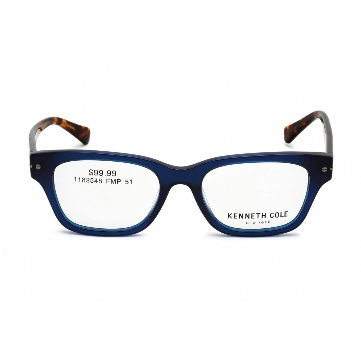 New Kenneth Cole New York KC0237-3 090 Square Shiny Blue Eyeglasses