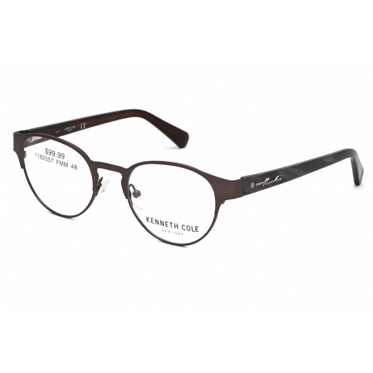 New Kenneth Cole New York KC0249-3 009 Round Matte Gunmetal Eyeglasses