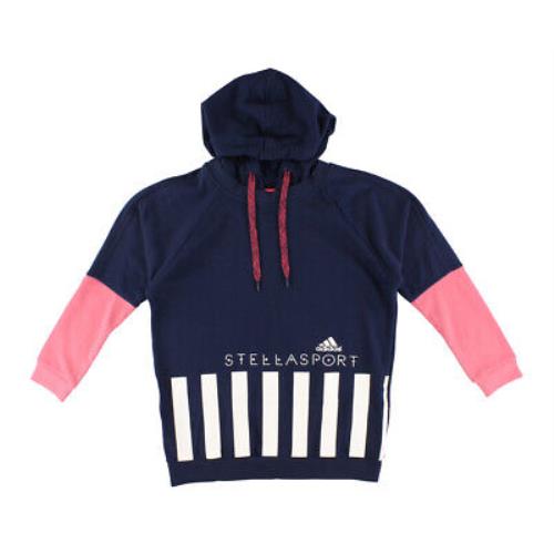 Adidas Long Hoody Womens Active Hoodies Size M Color: Navy/pink/white