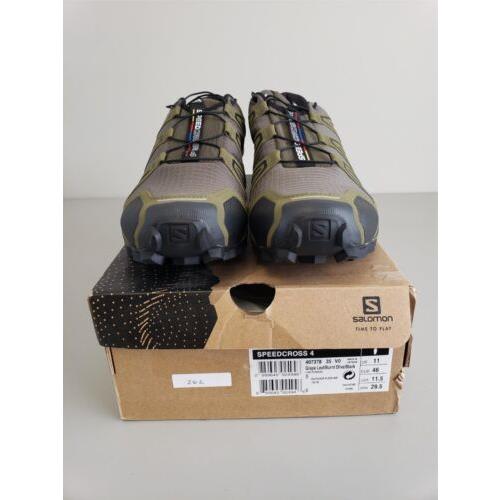 Salomon Speed Cross 4-Men`s Running Shoes- Size 11.5-Olive/Black