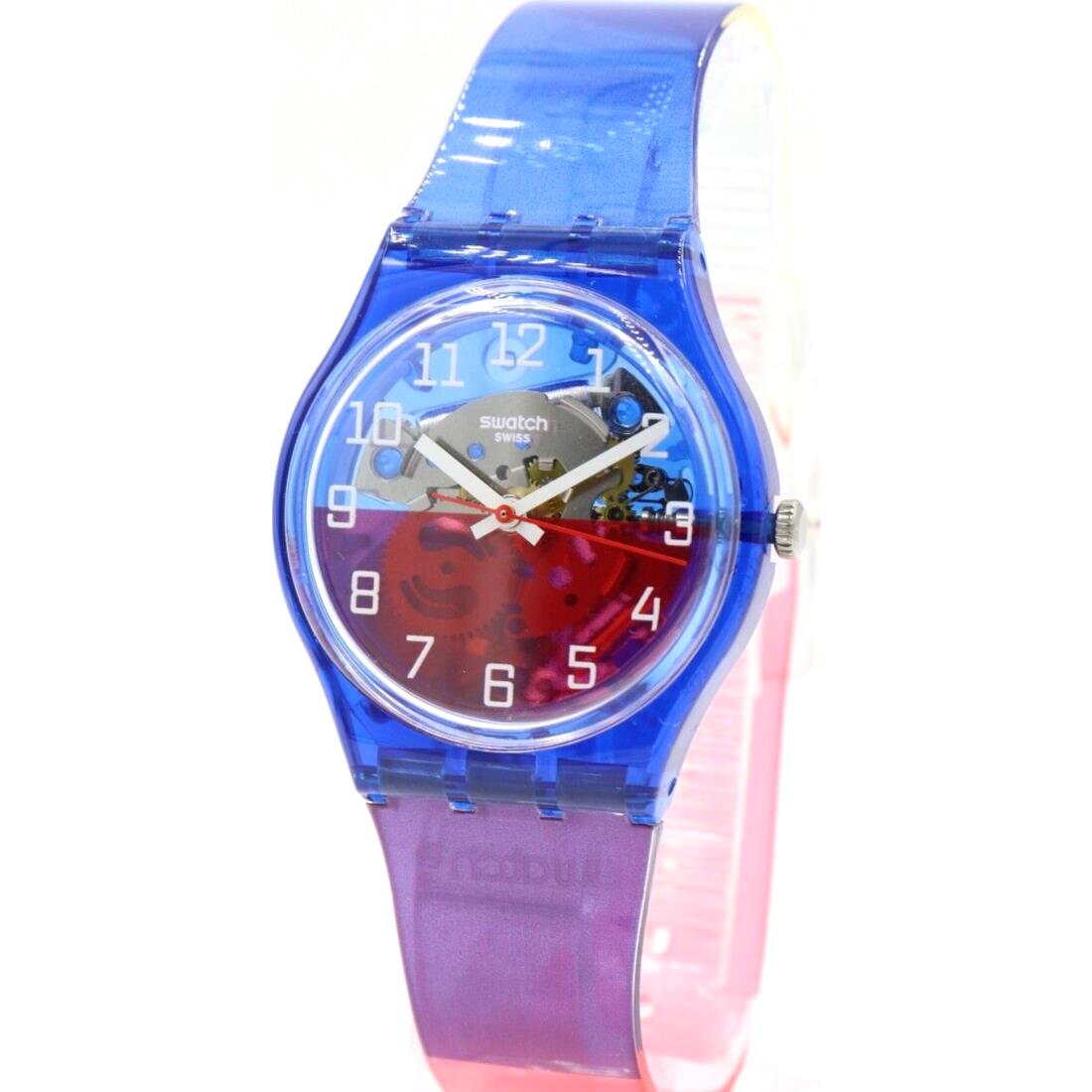 Swatch Originals Verre-toi Silicone Multicolor Striped Watch 34mm GN275