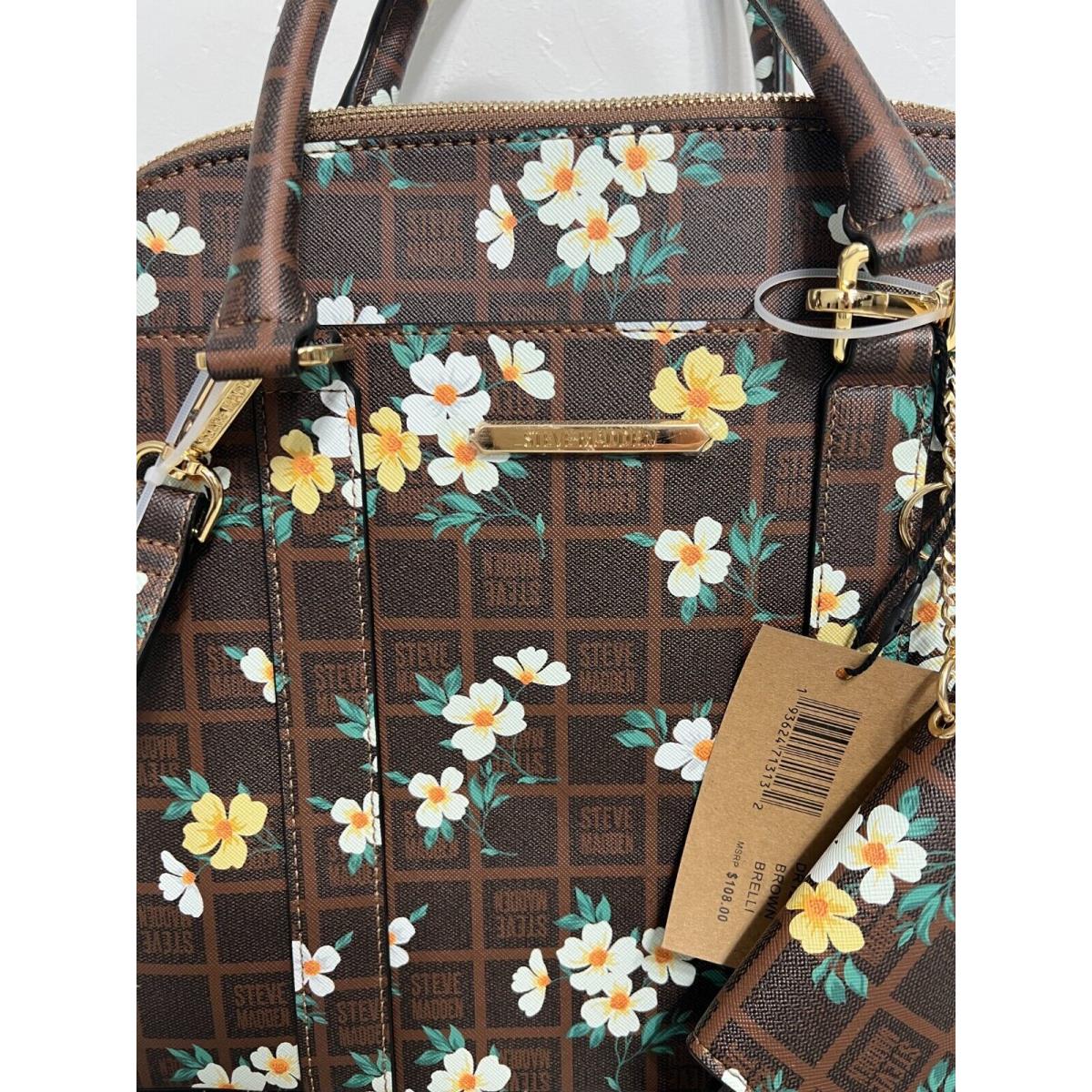 Steve Madden Crossbody Brown Brelli Handbag Floral