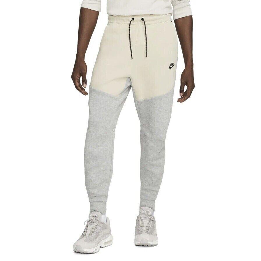 Nike Sportswear Tech Fleece Jogger Pants Mens XL Grey Beige CU4495 064