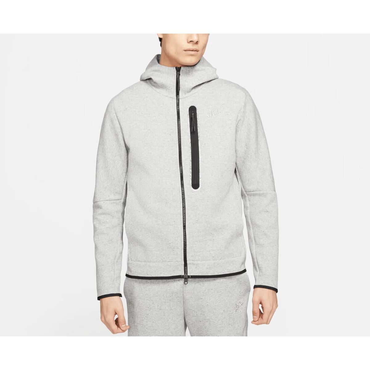Nike Sportswear Tech Fleece Hoodie Full Zip Grey Mens DR9150 032 - Size Xxl
