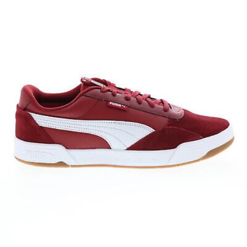 Puma C-skate Mix 38146104 Mens Red Leather Lace Up Lifestyle Sneakers Shoes