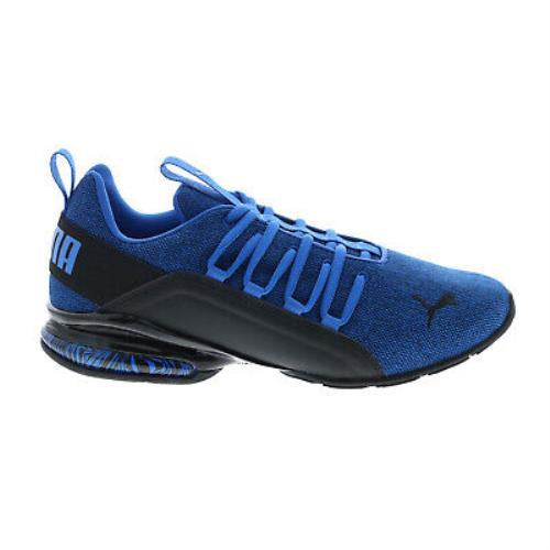 Puma Axelion Bubble Graphic 37809801 Mens Blue Canvas Athletic Running Shoes