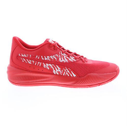 Puma Triple Unleash 37664102 Mens Red Synthetic Athletic Basketball Shoes