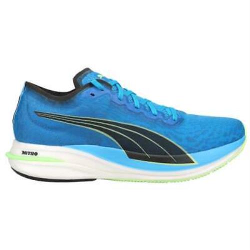 Puma Deviate Nitro Wildwash Running Mens Blue Sneakers Athletic Shoes 37622301