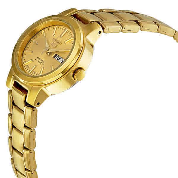 Seiko Series 5 Automatic Gold Dial Ladies Watch SYME46