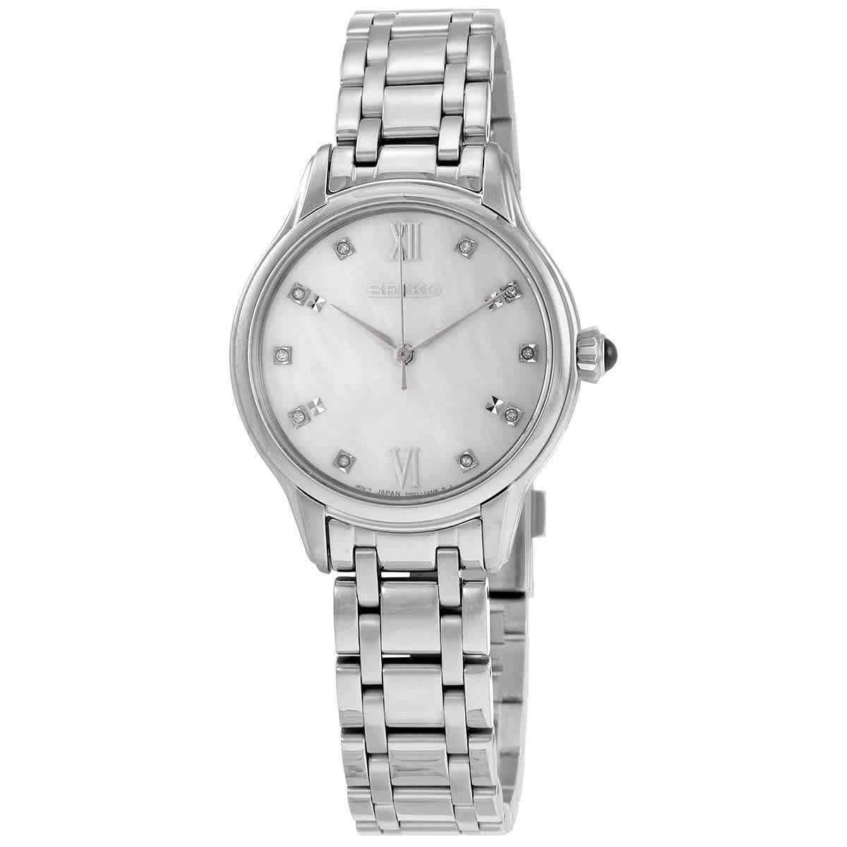 Seiko Core Quartz Diamond Mop Dial Ladies Watch SRZ537P1