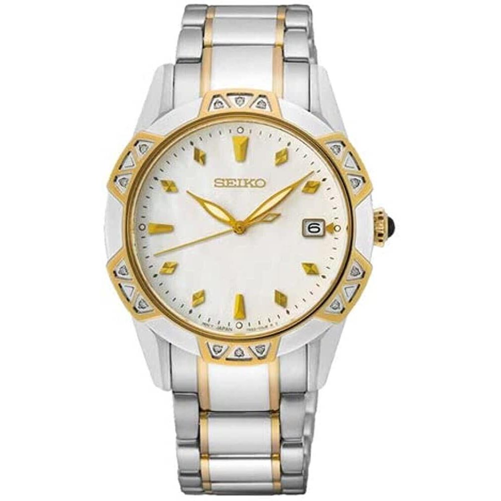 Seiko Women`s Stainless Steel Gold Dial Watch SKK728