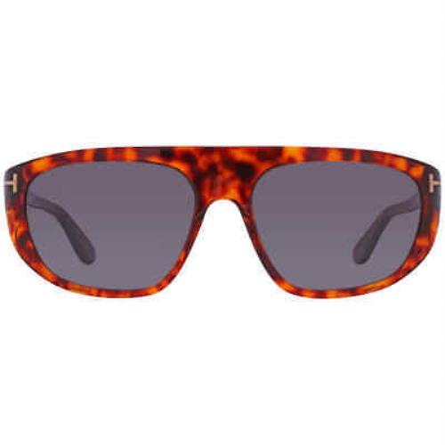 Tom Ford Edward Smoike Gradient Browline Men`s Sunglasses FT1002 52B 58