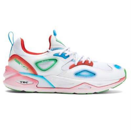 Puma 38678301 Trc Blaze Neon Lace Up Mens Sneakers Shoes Casual - White