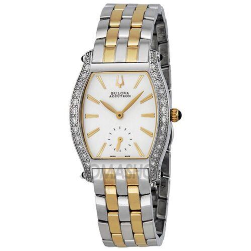 Bulova Accutron 65R102 Saleya 24 Diamonds Two Tone Watch 995 Great Gift