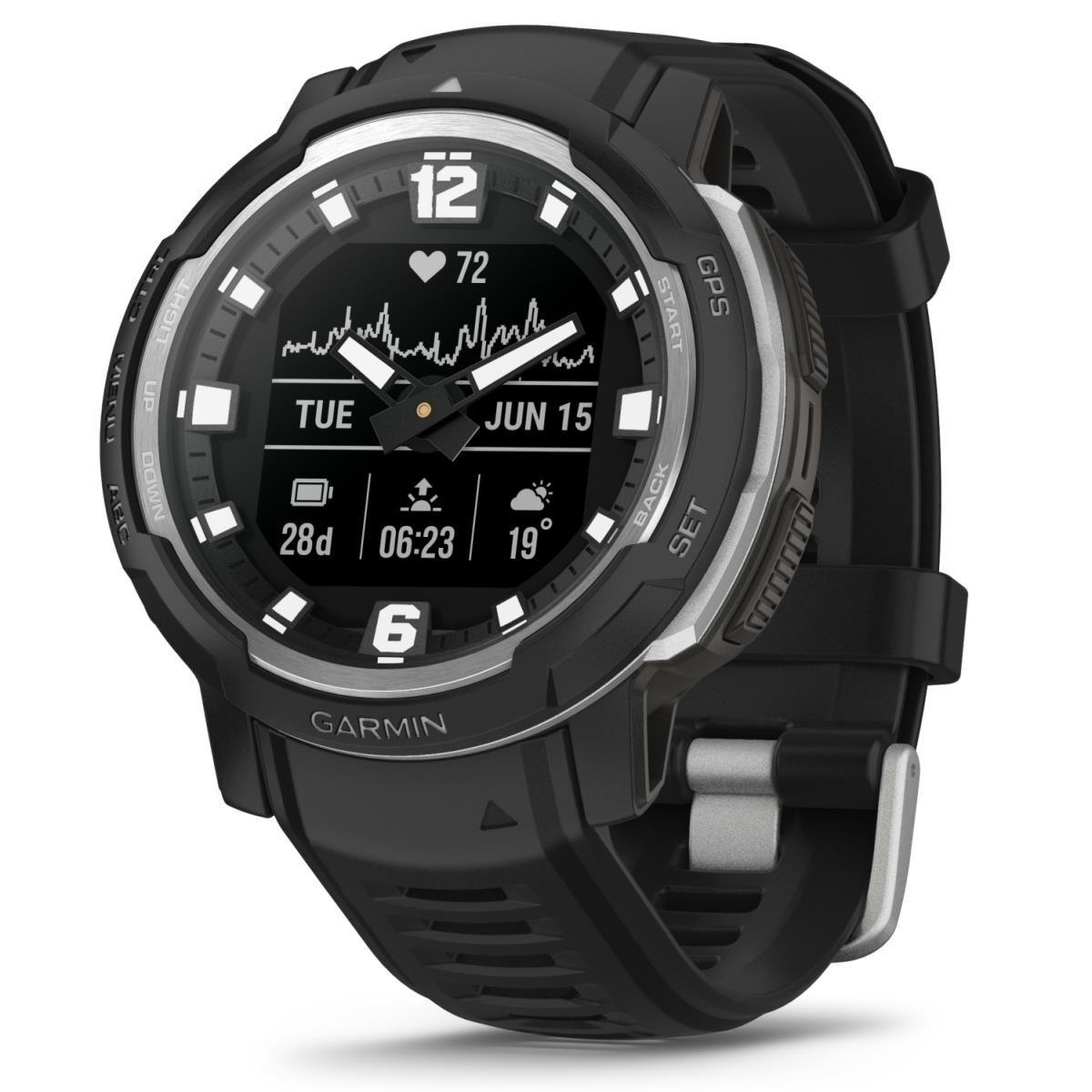 Garmin Instinct Crossover Hybrid Rugged Smartwatch Black - Black