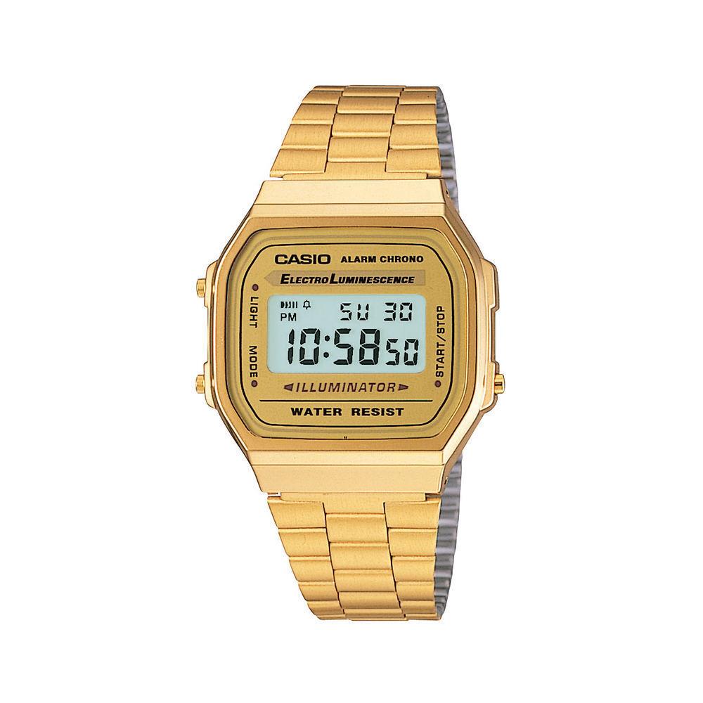 Casio Unisex Vintage Digital Gold-tone Bracelet Watch