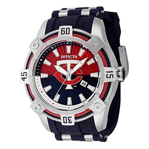 Invicta Mlb Minnesota Twins Quartz Red Dial Men`s Watch 43275