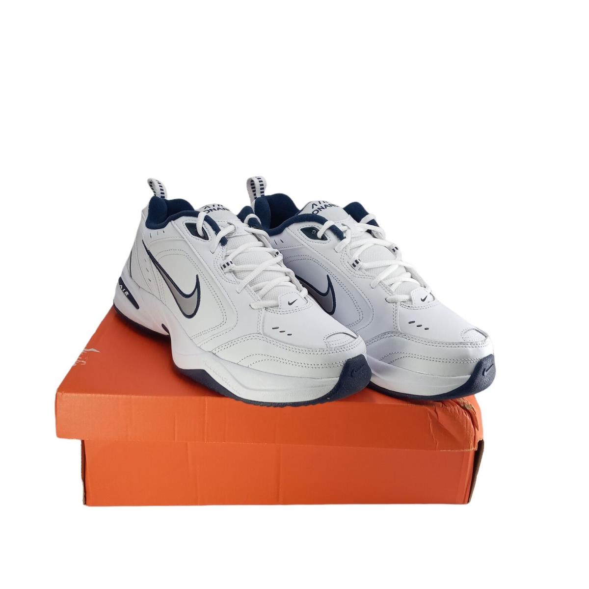 Nike Air Monarch IV White Blue Mens Size 11.5 Athletic Shoes Sneakers 415445-102