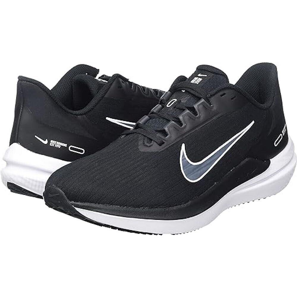 Nike Men`s Air Winflo 9 Running Shoes DD6203 001 Size 13 US - BLACK/WHITE-DK SMOKE GREY