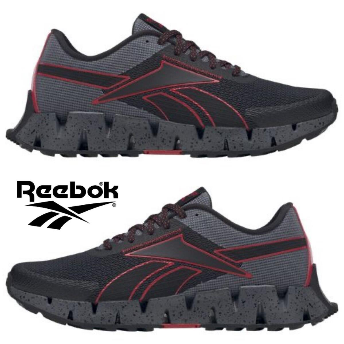 Reebok Zig Dynamica 2 Adventure Men`s Sneakers Hiking Walking Running Shoes - Black , Core Black/Vector Red/Cold Grey 6 Manufacturer