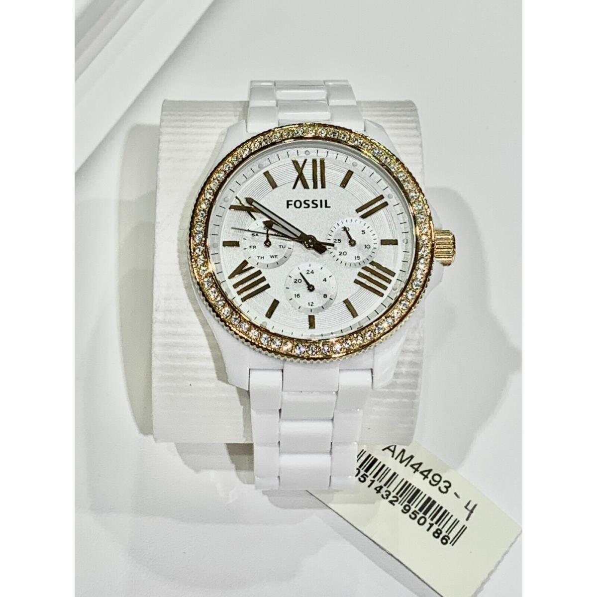 Fossil AM4493 Women`s Cecile White/plastic Watch