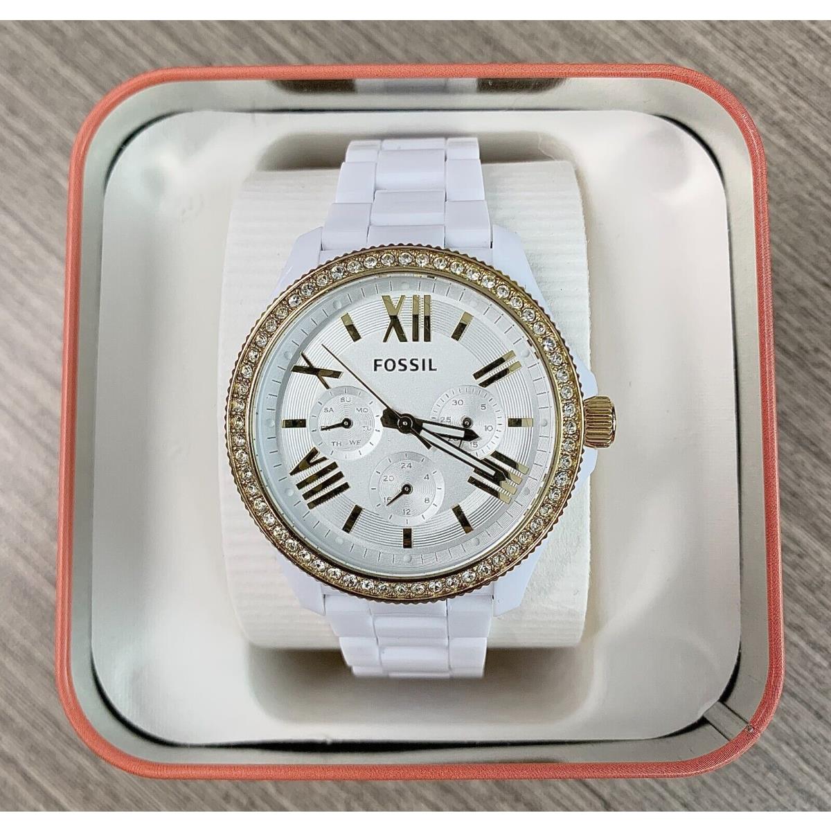 Fossil AM4493 Women`s Cecile White/plastic Watch