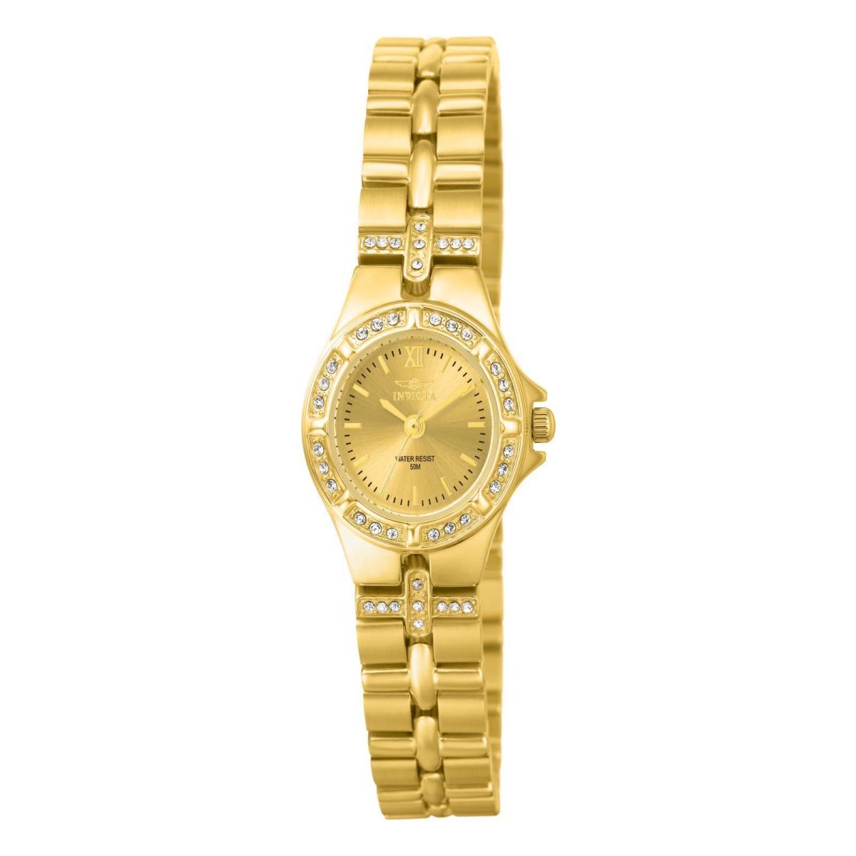 Watch Invicta 0134 Wildflower Women 21.5 mm Stainless Steel - Dial: Gold, Band: Gold