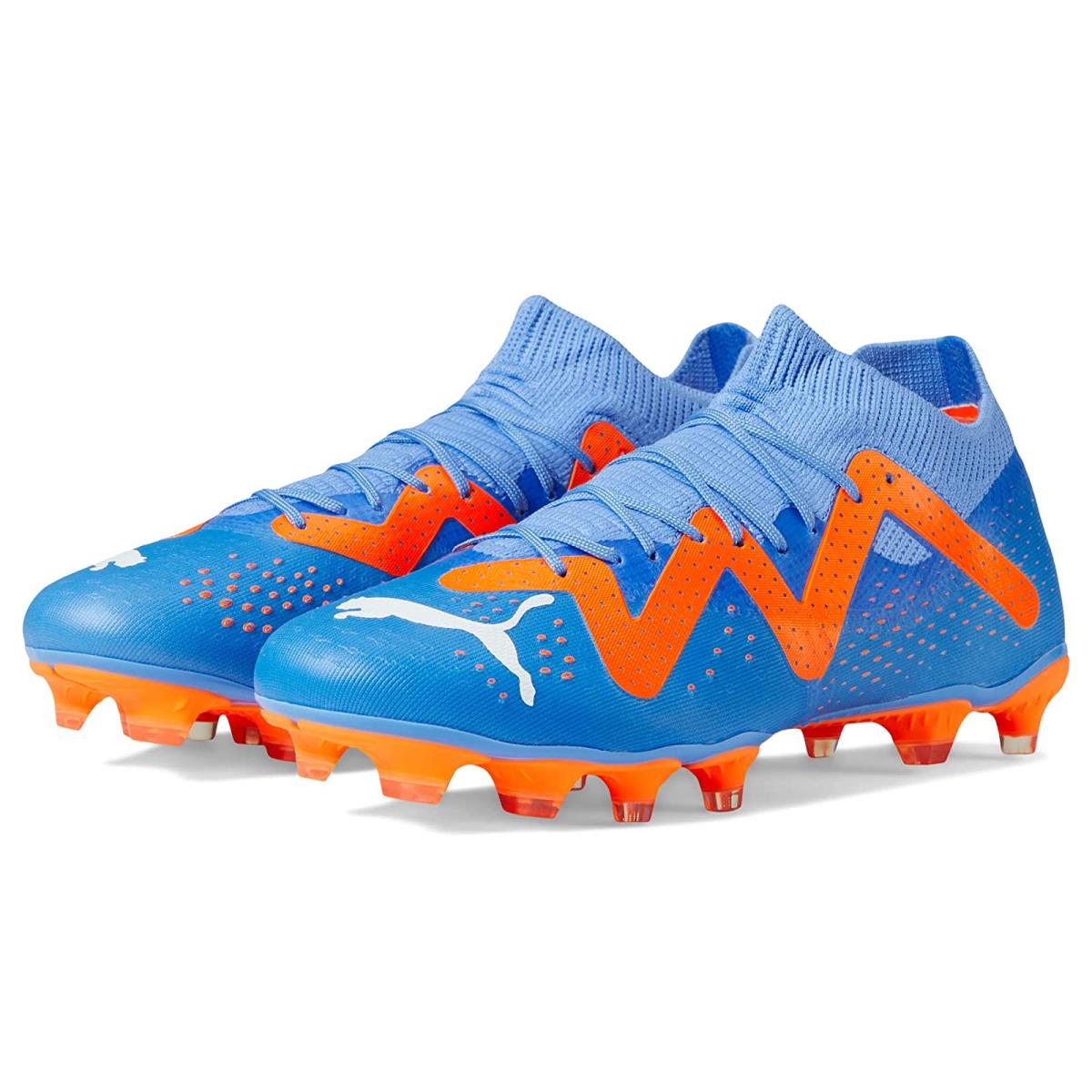 Woman`s Sneakers Athletic Shoes Puma Future Match Fg/ag Blue Glimmer/Puma White/Ultra Orange