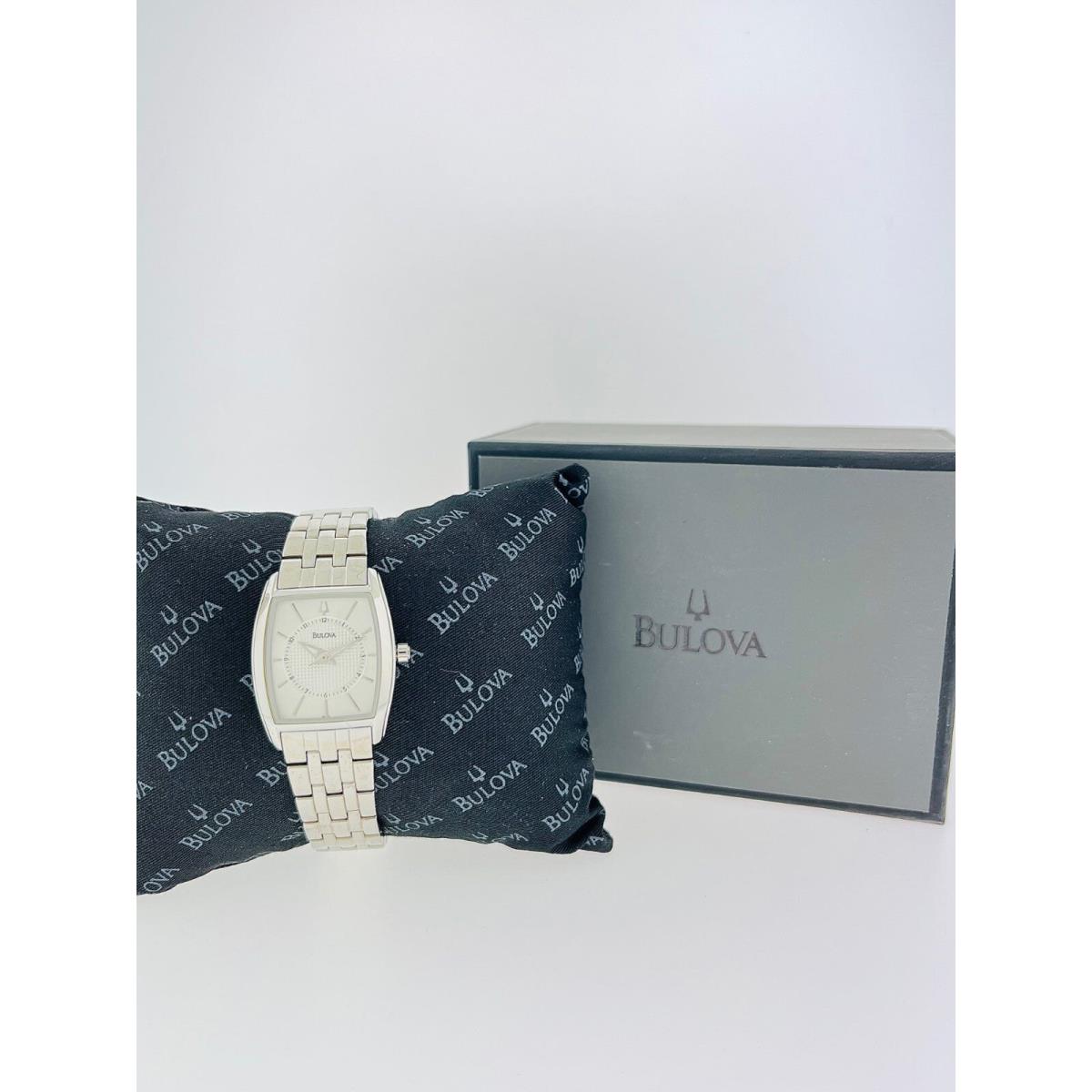 Ladies Bulova 96L130 Stainless Steel Silver Dial Dress Watch