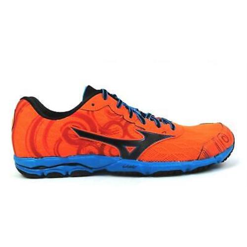 Mizuno Men`s Wave Hitogami 2 Lightweight Lace-up Running Shoes Orange Black Blue