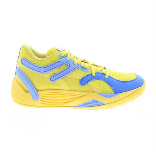 Puma Trc Blaze Court 37658219 Mens Yellow Canvas Athletic Basketball Shoes 9.5